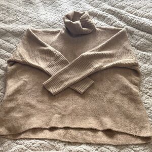 CeCe Tan Cowl Neck Sweater